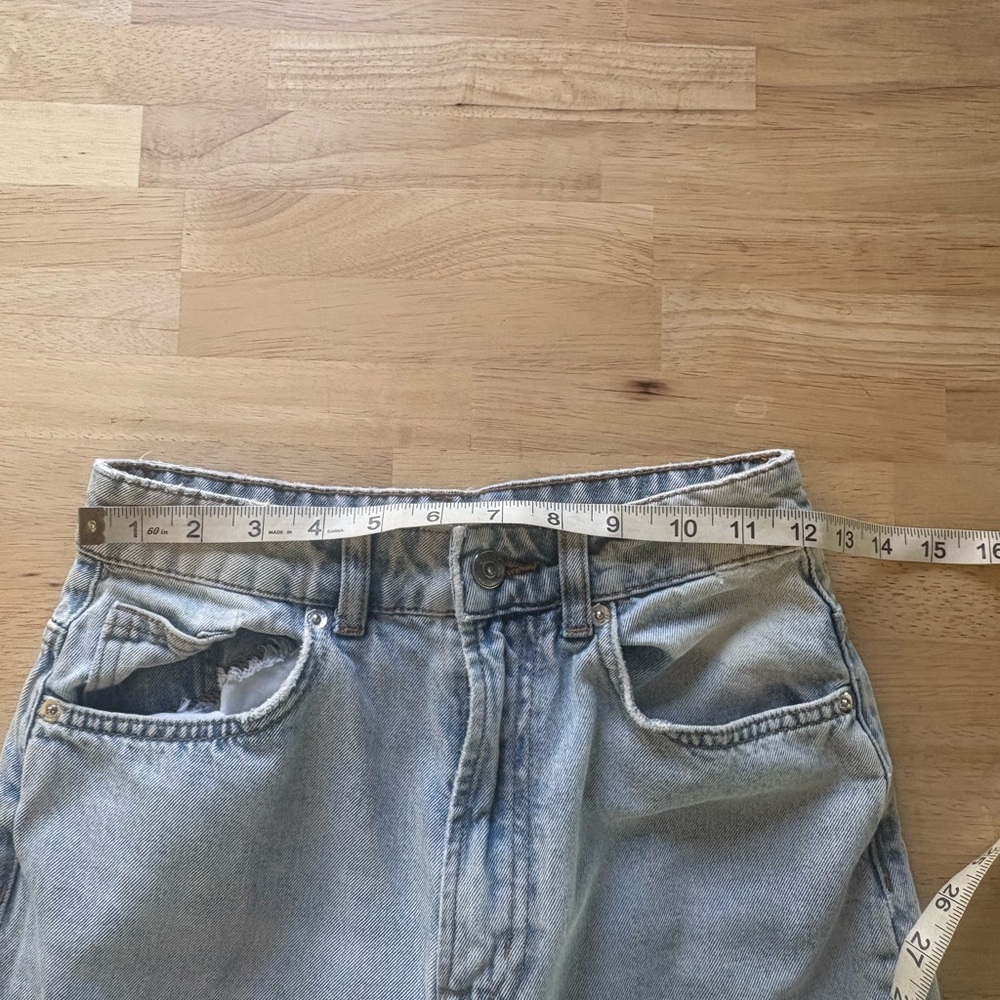 Sale! Divided Light Blue Flare & Wide Leg Jeans, distressed style. Sz 2 - Picture 7 of 11